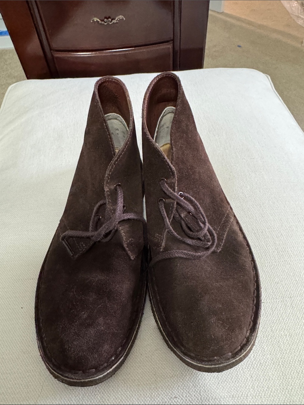 Clarks Women's Dark Brown Suede Ankle Booties